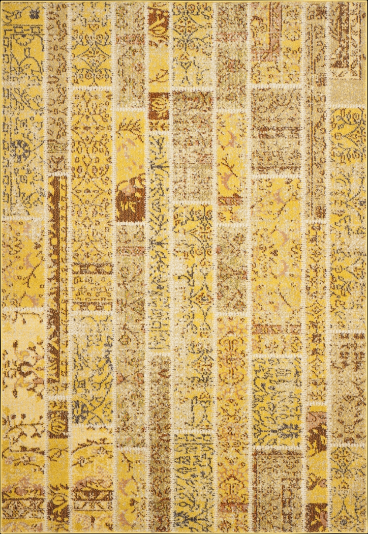 Sadia Yellow 8' x 11' Rug - Thumbnail - Image 1