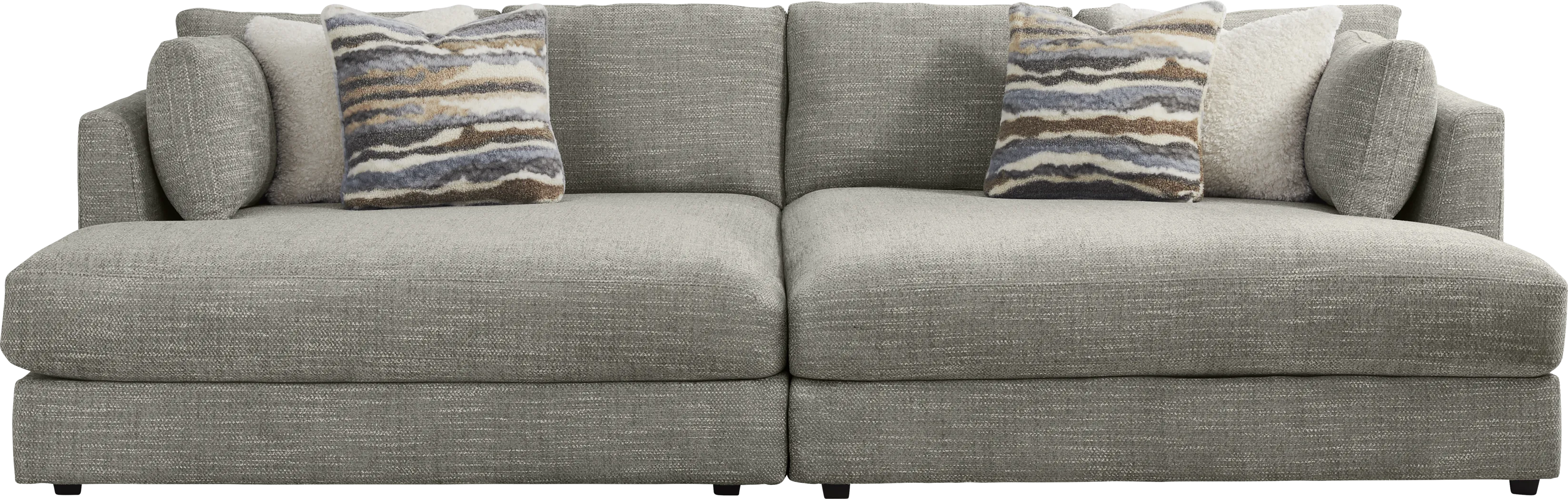 Sadie Falls Dove Gray 2 Pc Sectional - Thumbnail - Image 1