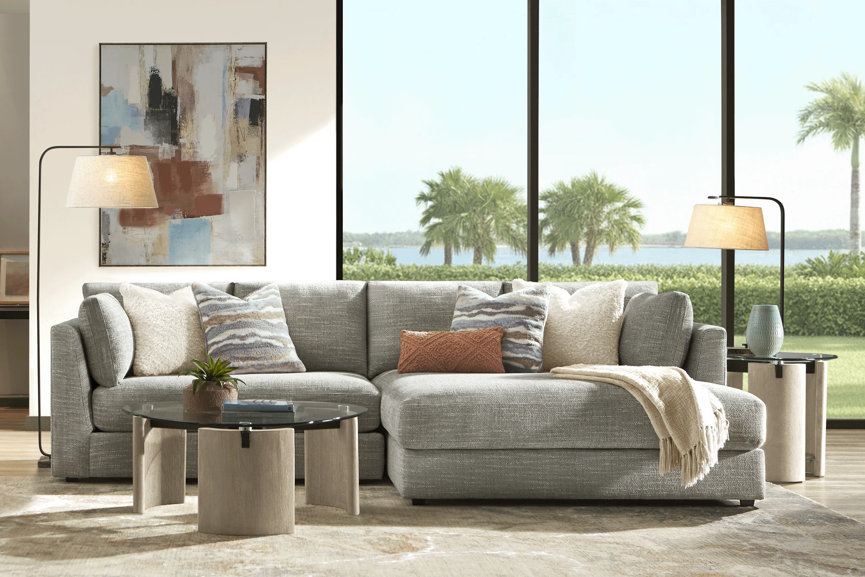 Sadie Falls Dove Gray 2 Pc Sectional - Thumbnail - Image 2