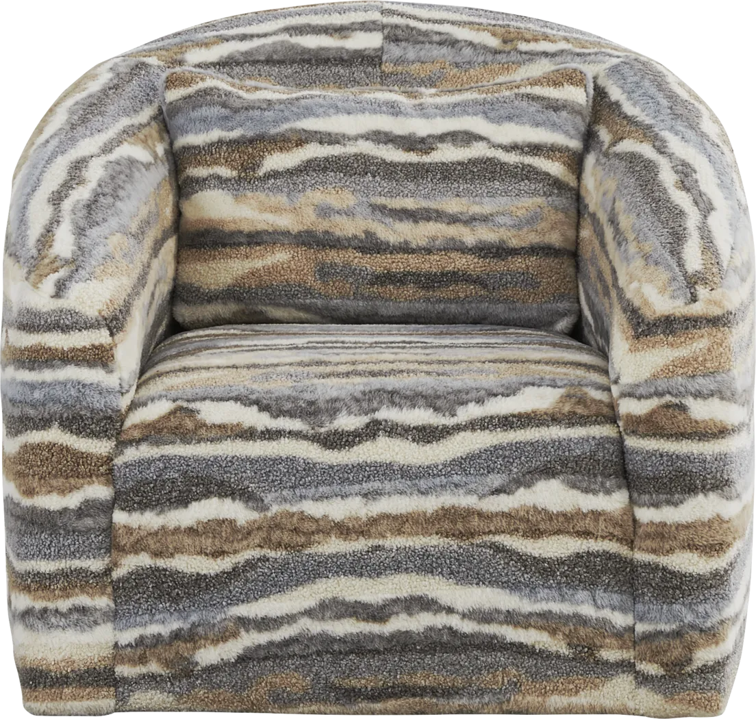 Sadie Falls Gray Swivel Chair - Thumbnail - Image 2