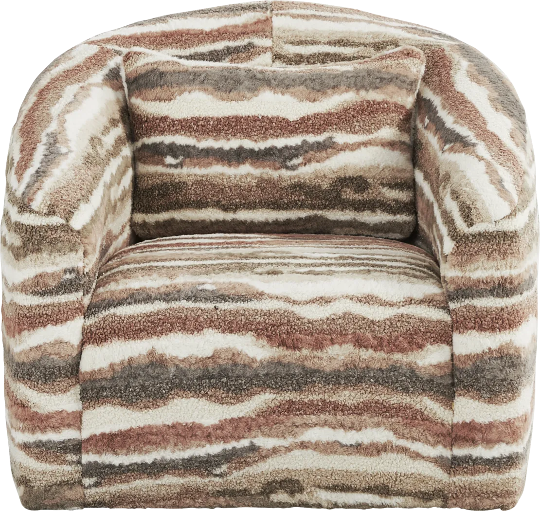Sadie Falls Mauve Swivel Chair - Thumbnail - Image 2