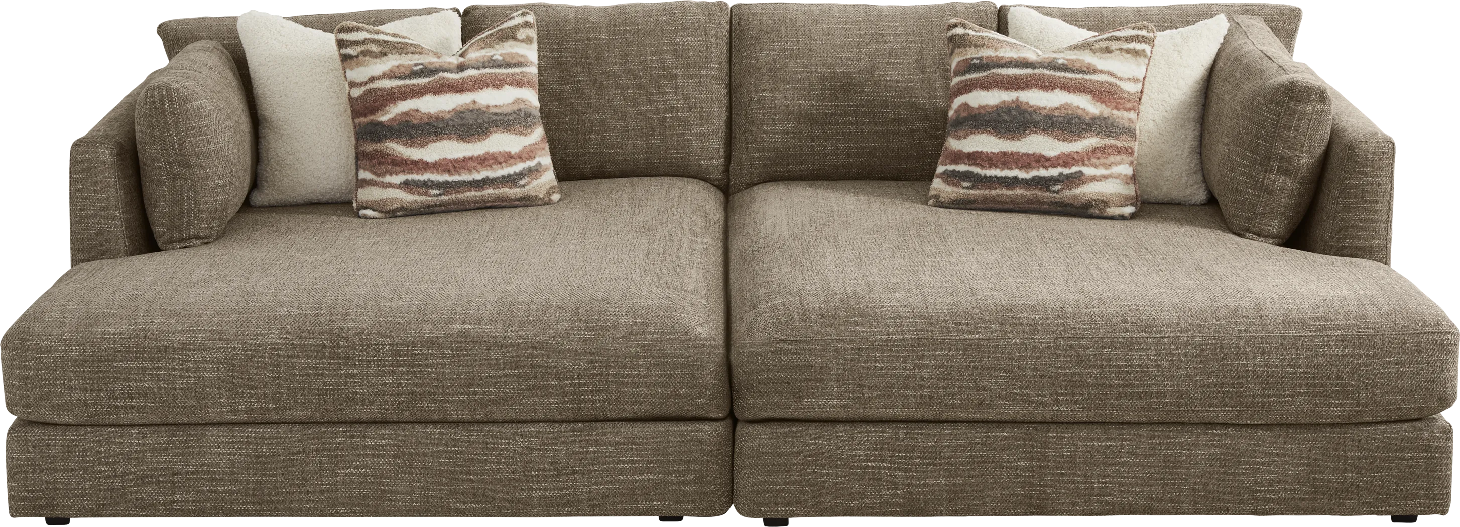 Sadie Falls Mink 2 Pc Sectional - Thumbnail - Image 1