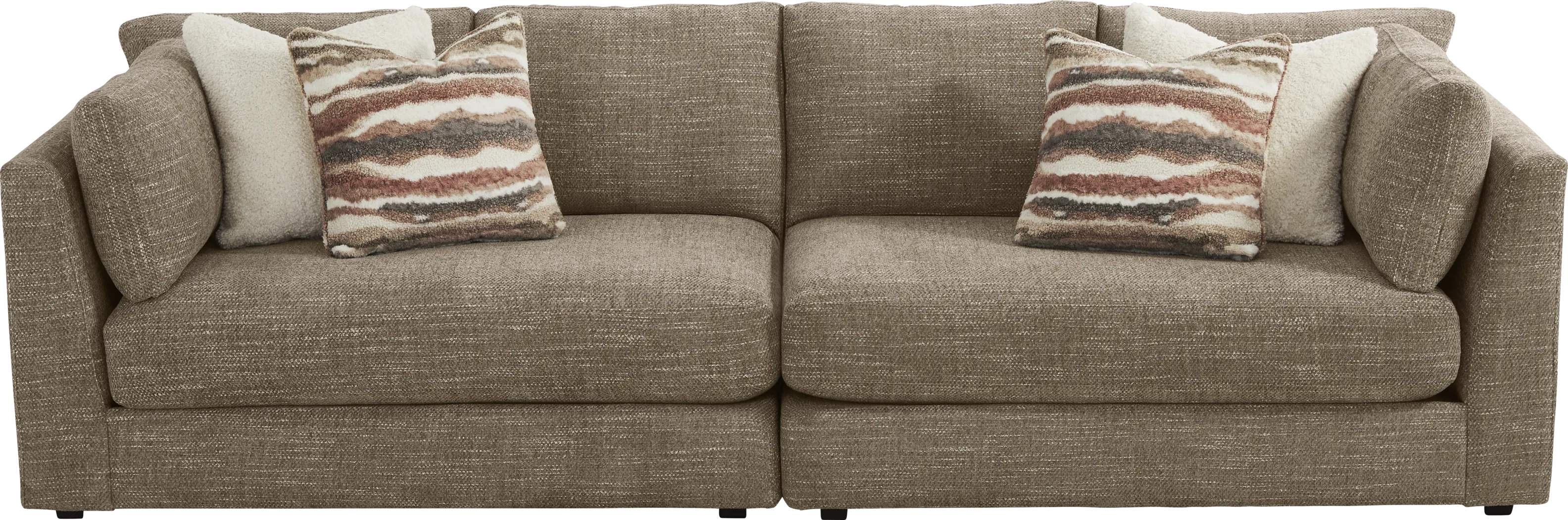 Sadie Falls Mink 2 Pc Sectional - Thumbnail - Image 1