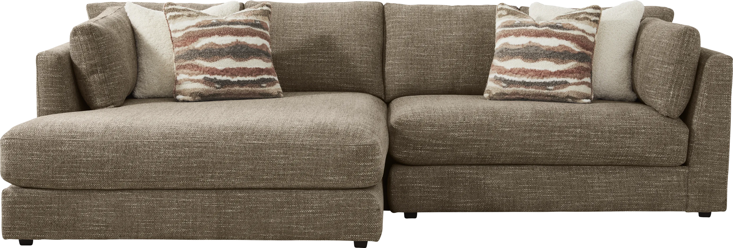 Sadie Falls Mink 2 Pc Sectional - Thumbnail - Image 1