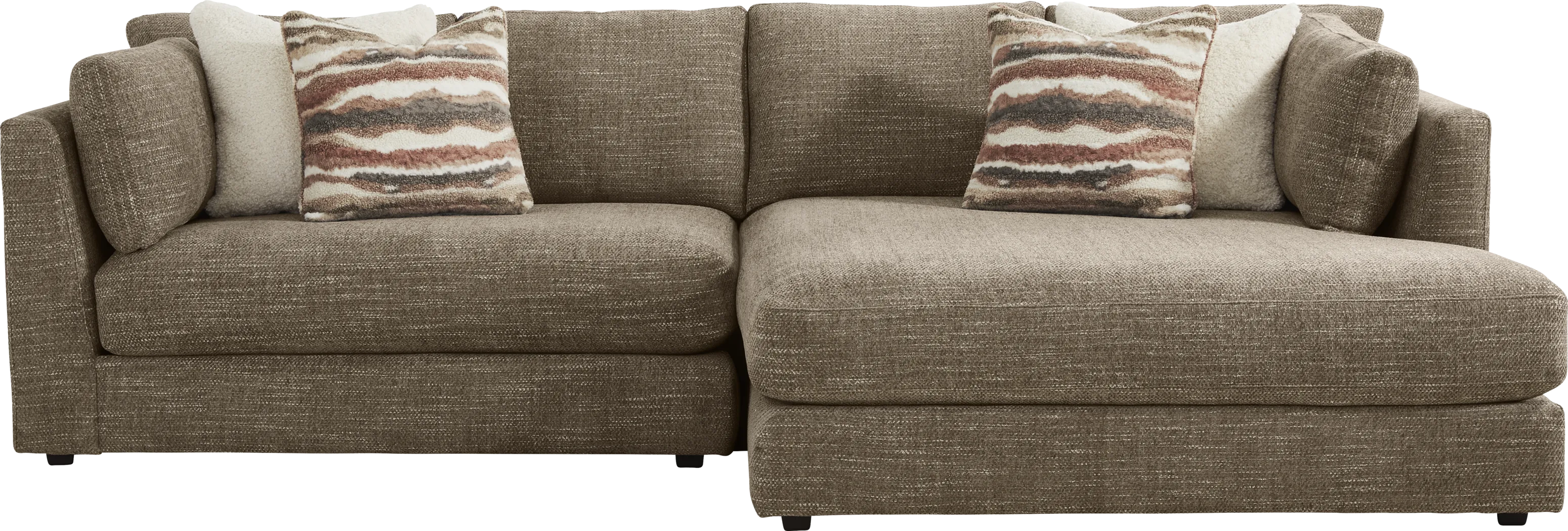 Sadie Falls Mink 2 Pc Sectional - Thumbnail - Image 1