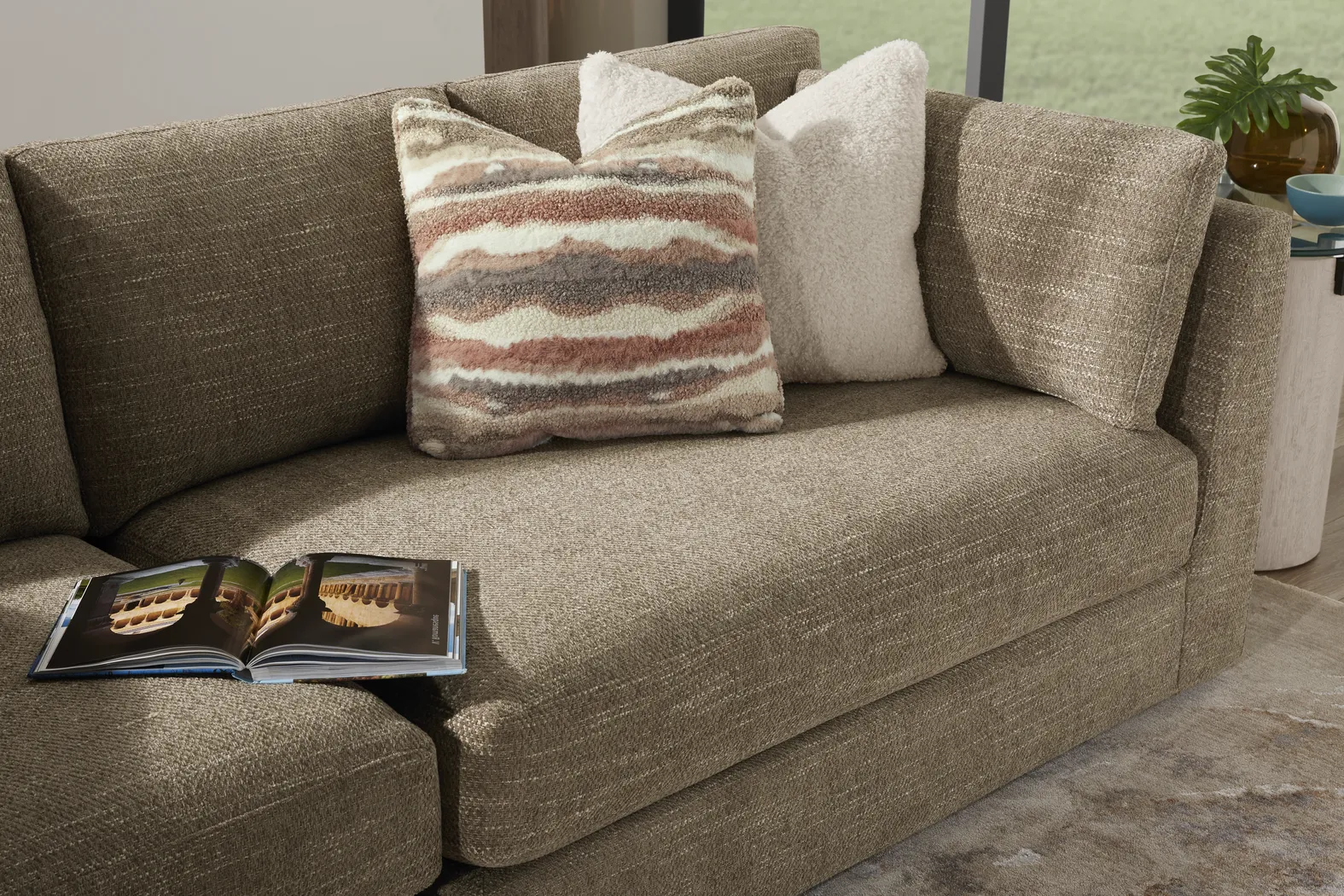 Sadie Falls Mink 2 Pc Sofa - Thumbnail - Image 3
