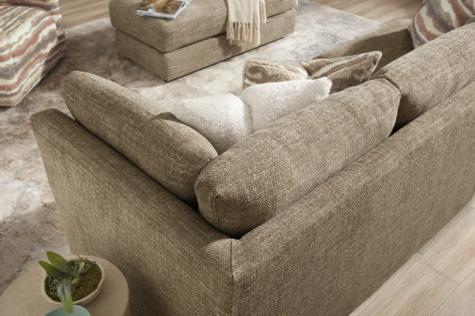 Sadie Falls Mink 2 Pc Sofa - Thumbnail - Image 4