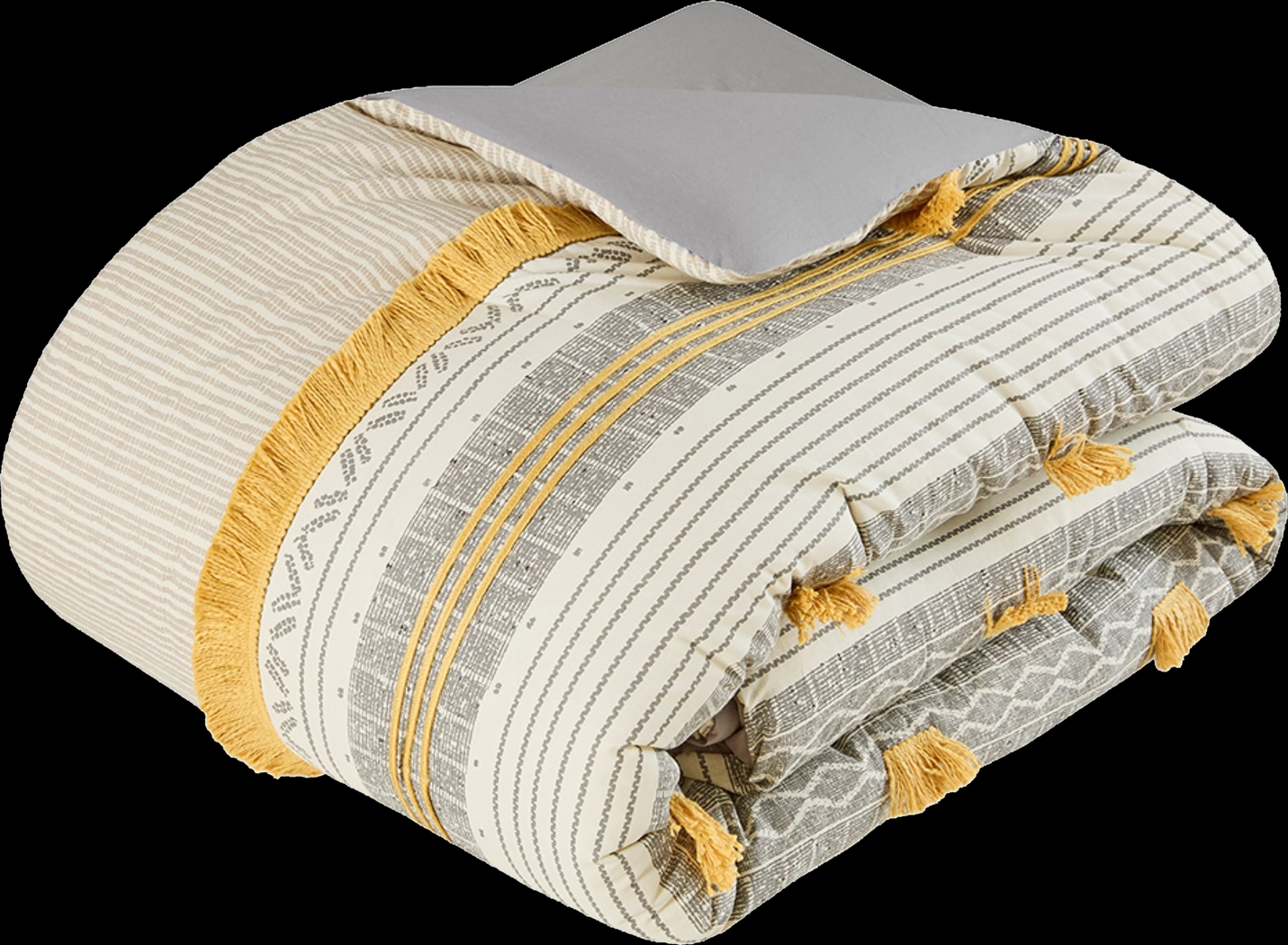 Saedi Gray Full/Queen 3 pc Comforter Set - Thumbnail - Image 11