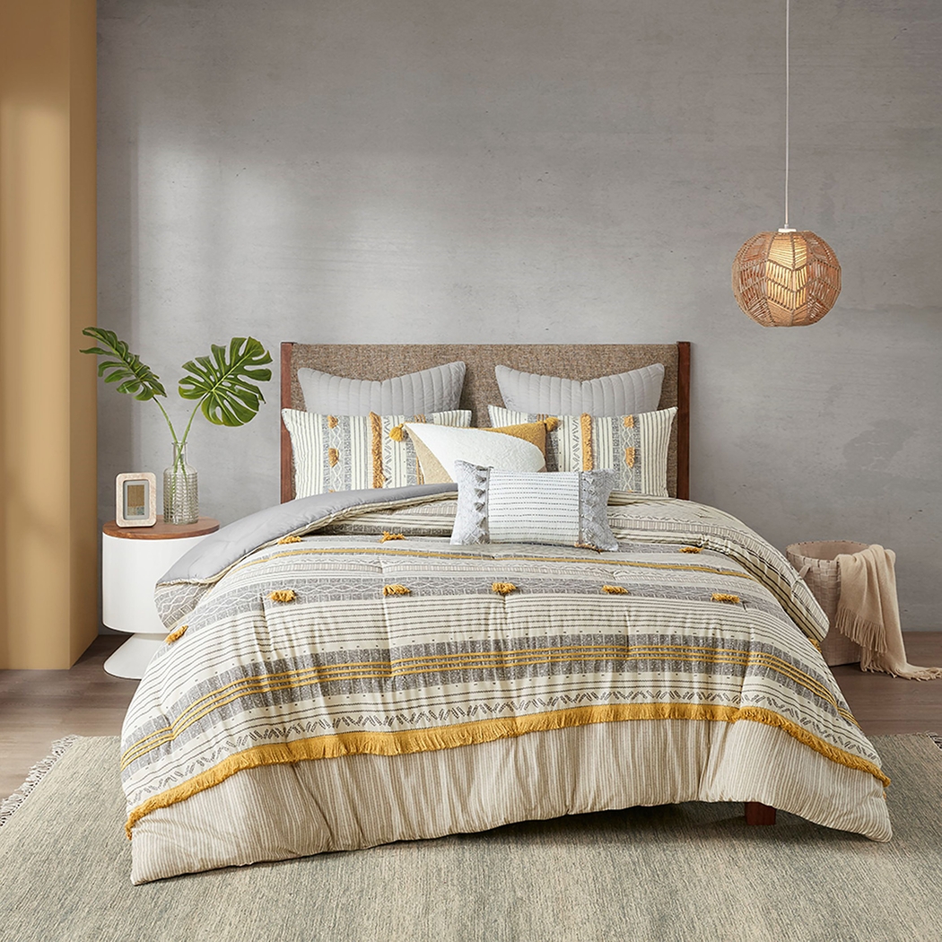 Saedi Gray King/ Cal 3 pc Comforter Set - Thumbnail - Image 2
