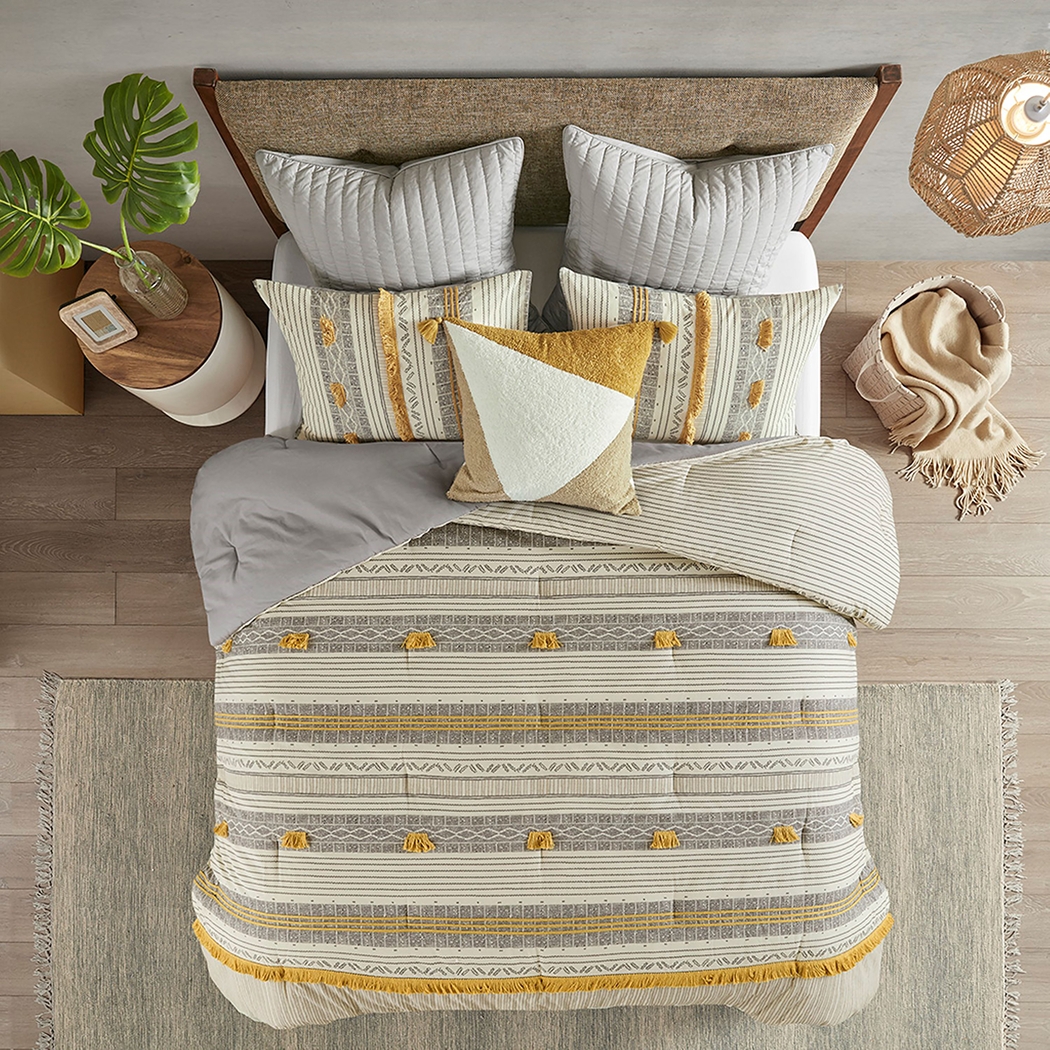 Saedi Gray King/ Cal 3 pc Comforter Set - Thumbnail - Image 4