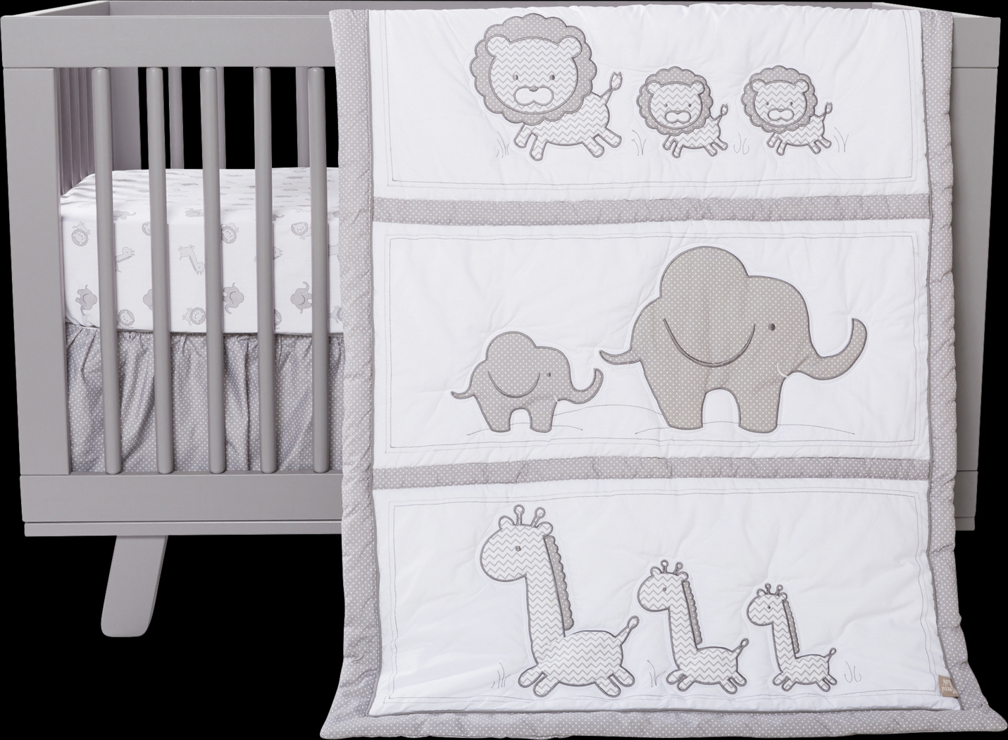 Safari Dreams Gray 3 Pc Bedding Set - Thumbnail - Image 1