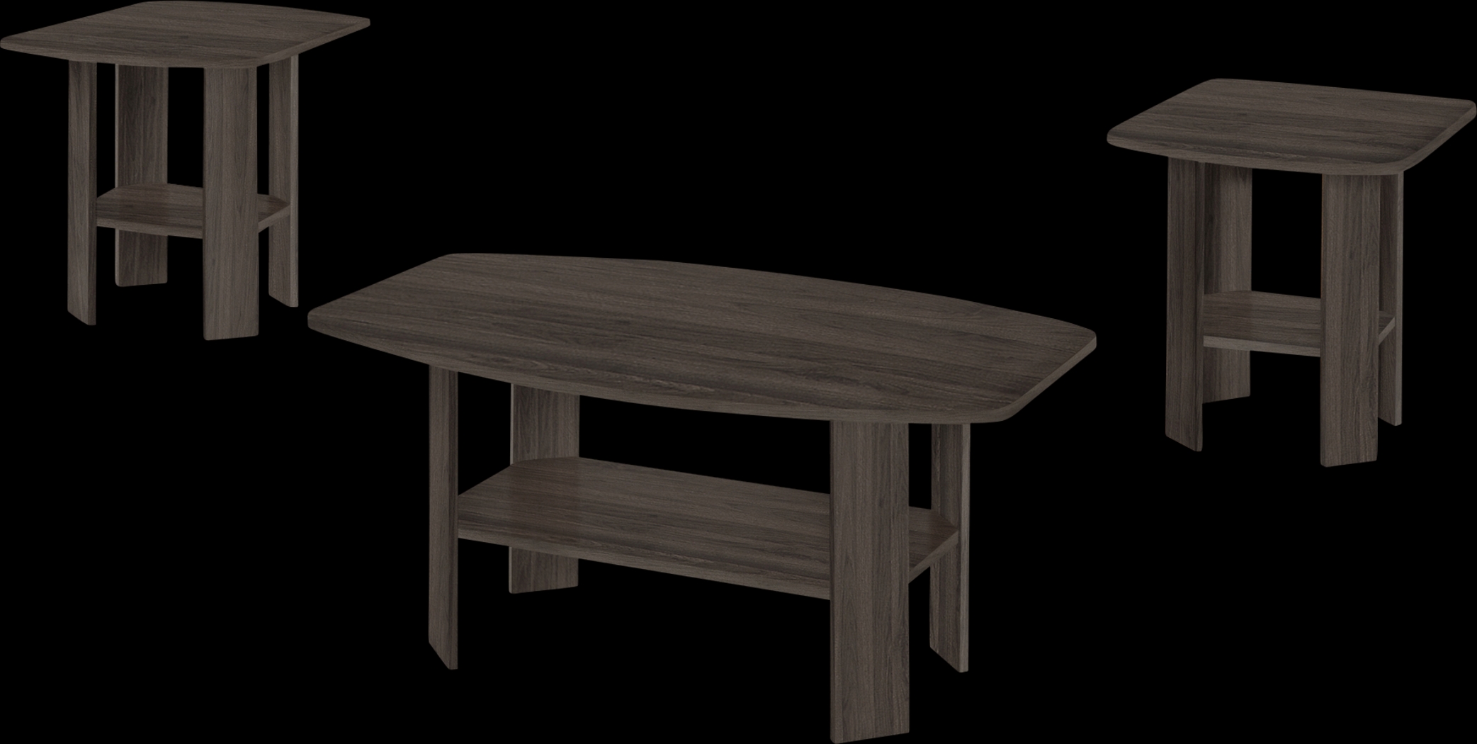 Sagamon Oak Brown 3pc Table Set - Thumbnail - Image 1