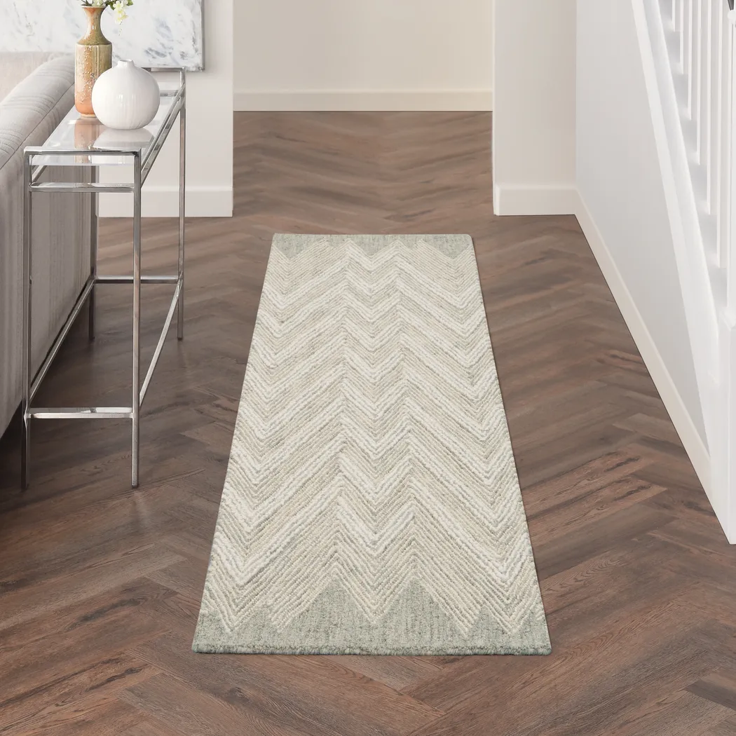 Sagarmatha Teal 2'3 x 7'6 Rug - Thumbnail - Image 2
