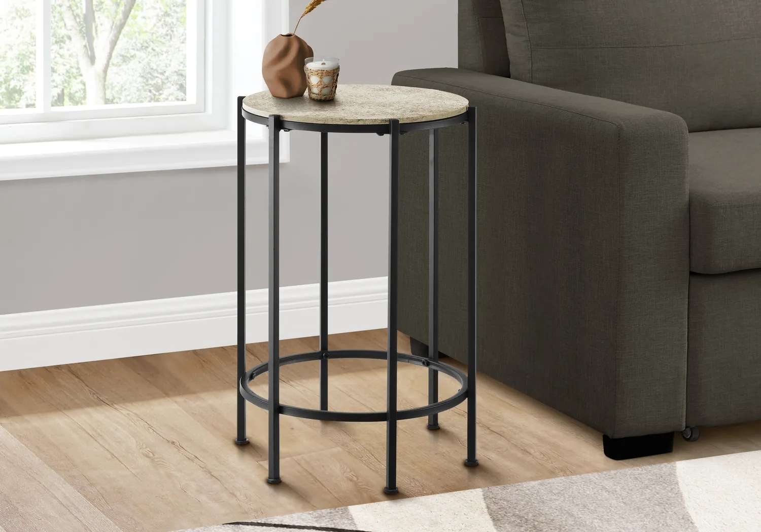 Sagarra Beige Accent Table - Thumbnail - Image 2