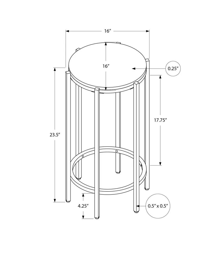 Sagarra Cream Accent Table - Thumbnail - Image 4