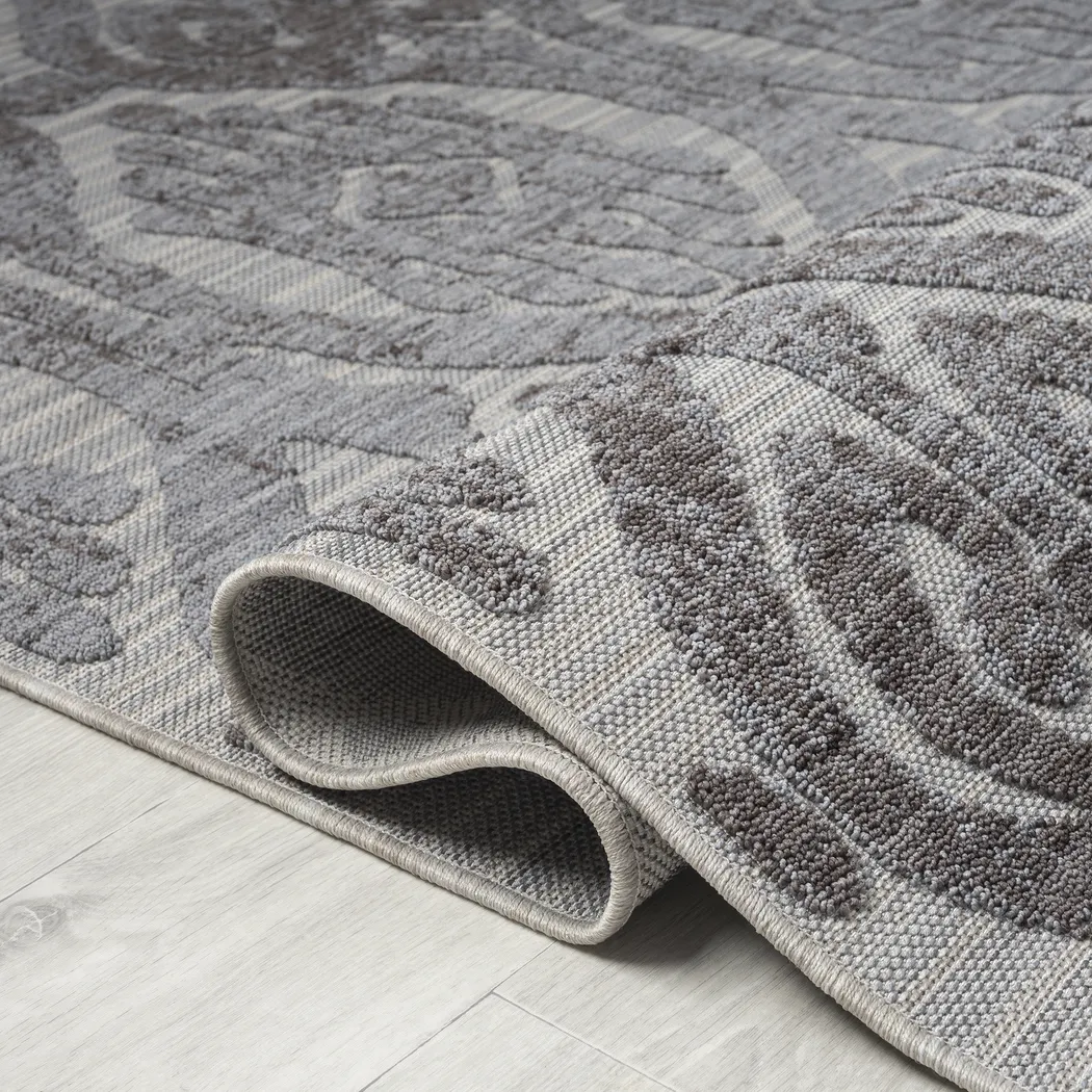 Sagaruti Blue/Gray 5' x 7' Indoor/Outdoor Rug - Image 7