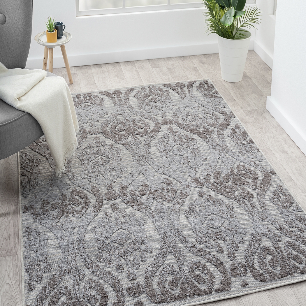 Sagaruti Blue/Gray 7'10 x 8'10 Indoor/Outdoor Rug - Thumbnail - Image 3