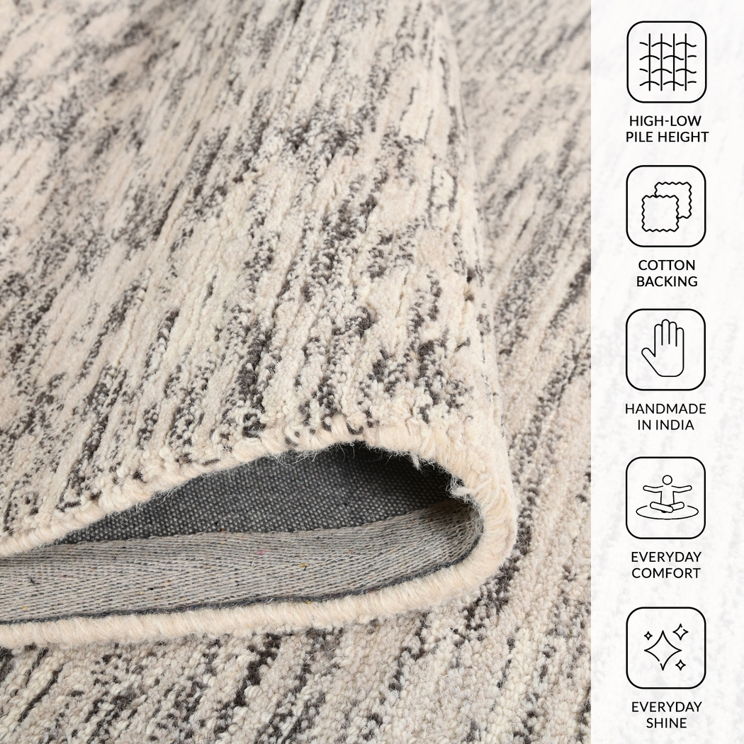 Sagasa Charcoal 5' x 7'6 Rug - Thumbnail - Image 4