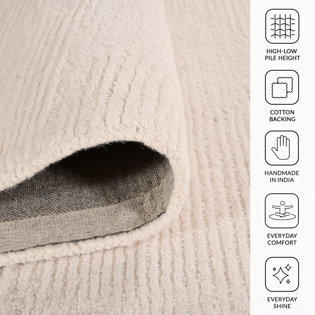 Sagasa Ivory 8' x 10' Rug - Thumbnail - Image 4