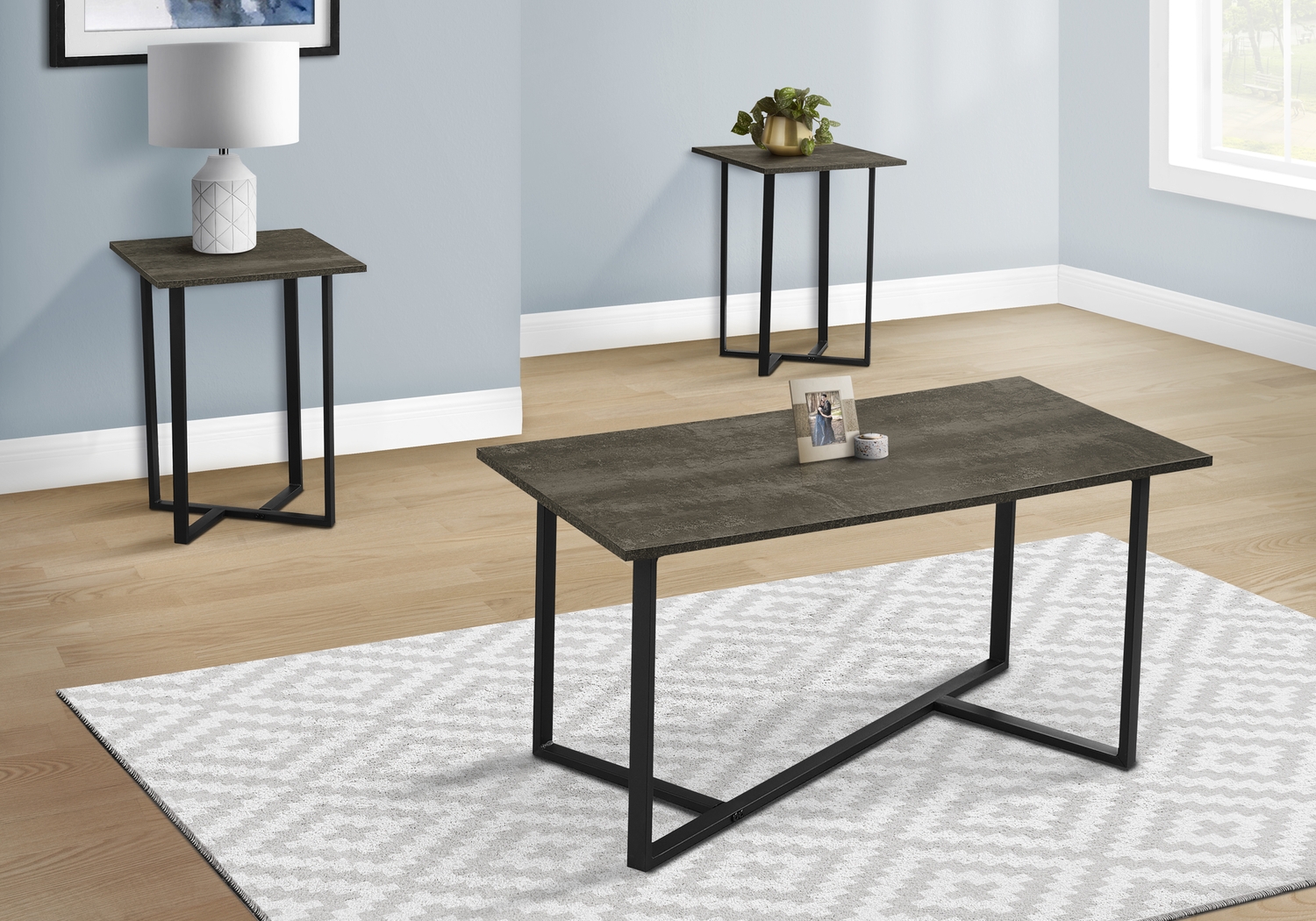 Sagebrushy Bronze 3 Pc Table Set - Thumbnail - Image 2