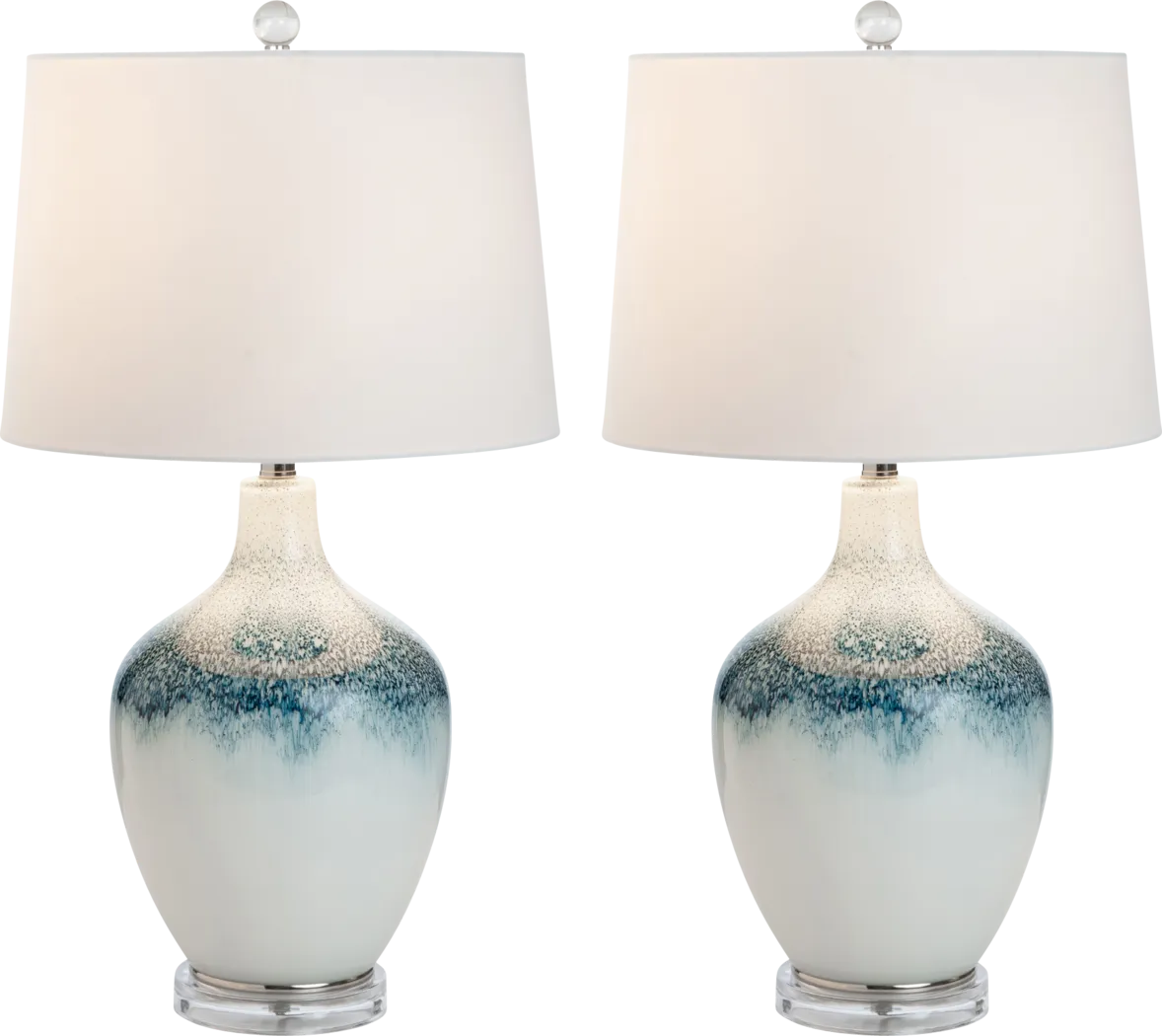 Sagemist Shores Blue Lamp, Set of 2 - Thumbnail - Image 1