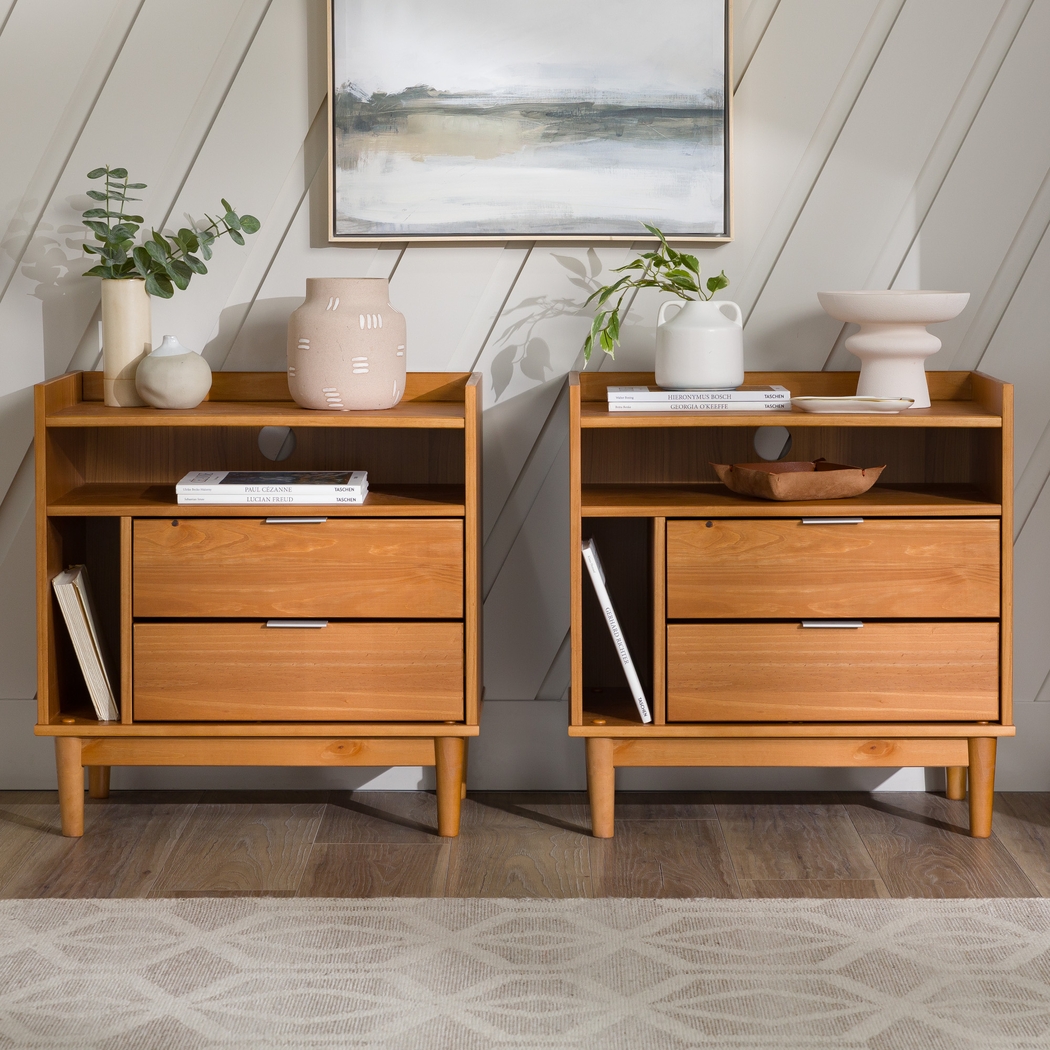 Sagepark Caramel Nightstand, Set of 2 - Thumbnail - Image 2