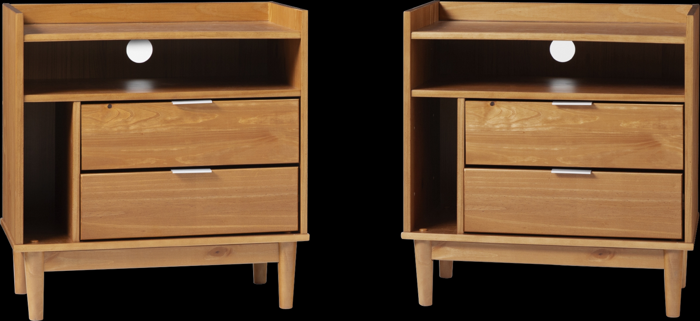 Sagepark Caramel Nightstand, Set of 2 - Thumbnail - Image 1