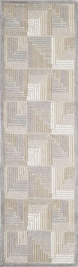 Sagira Cream 2'2 x 7'6 Indoor/Outdoor Runner - Thumbnail - Image 3
