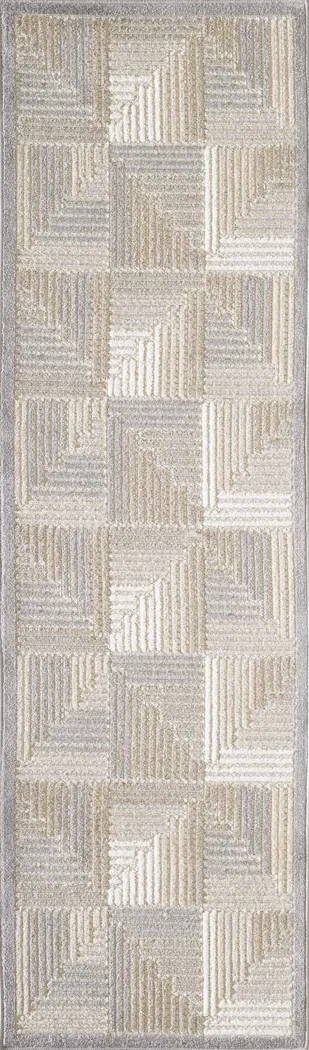 Sagira Cream 2'2 x 7'6 Indoor/Outdoor Runner - Thumbnail - Image 1