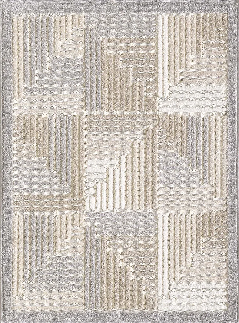 Sagira Cream 5'3 x 7' Indoor/Outdoor Rug - Thumbnail - Image 3