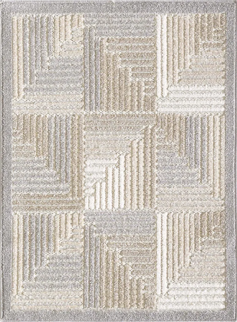 Sagira Cream 5'3 x 7' Indoor/Outdoor Rug - Thumbnail - Image 4