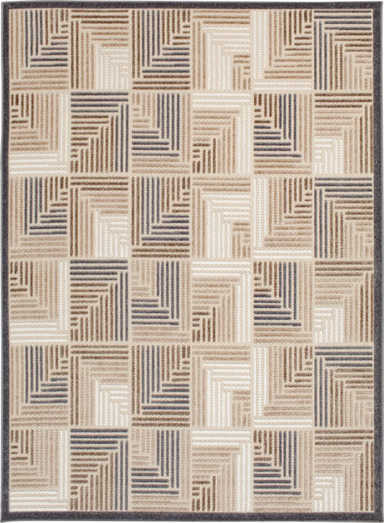 Sagira Cream 5'3 x 7' Indoor/Outdoor Rug - Thumbnail - Image 5