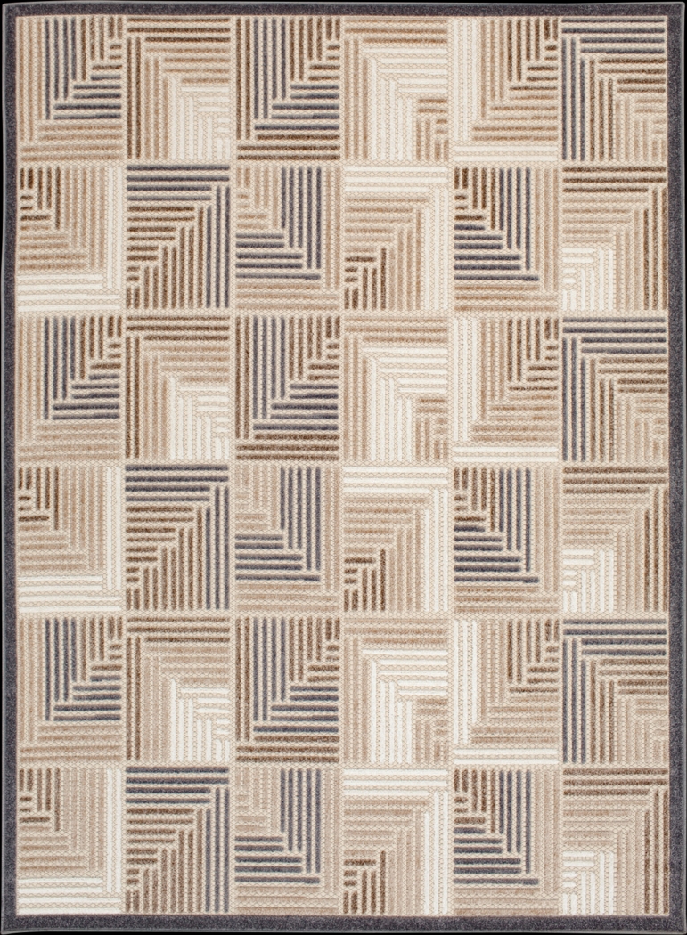 Sagira Cream 7'10 x 9'10 Indoor/Outdoor Rug - Thumbnail - Image 5