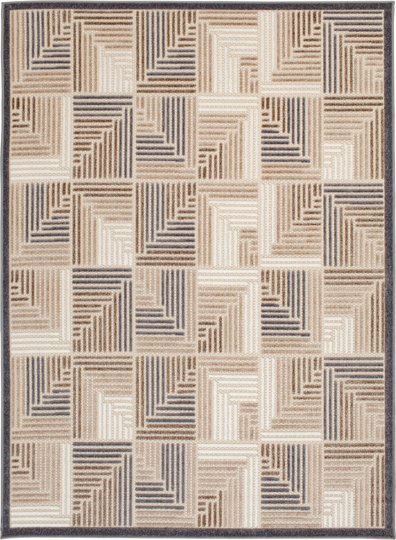 Sagira Cream 7'10 x 9'10 Indoor/Outdoor Rug - Thumbnail - Image 1