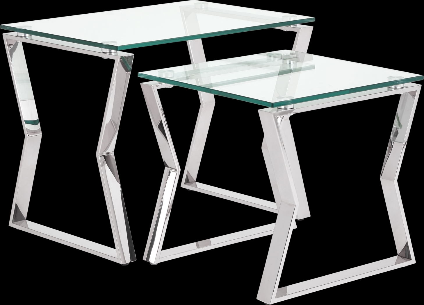 Sahalee Silver Nesting Tables, Set of 2 - Thumbnail - Image 2