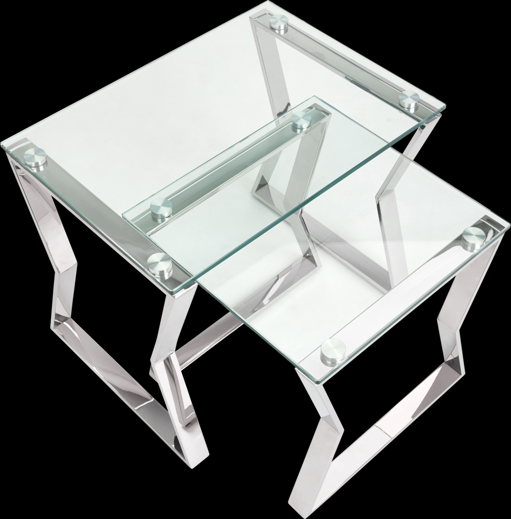 Sahalee Silver Nesting Tables, Set of 2 - Thumbnail - Image 3