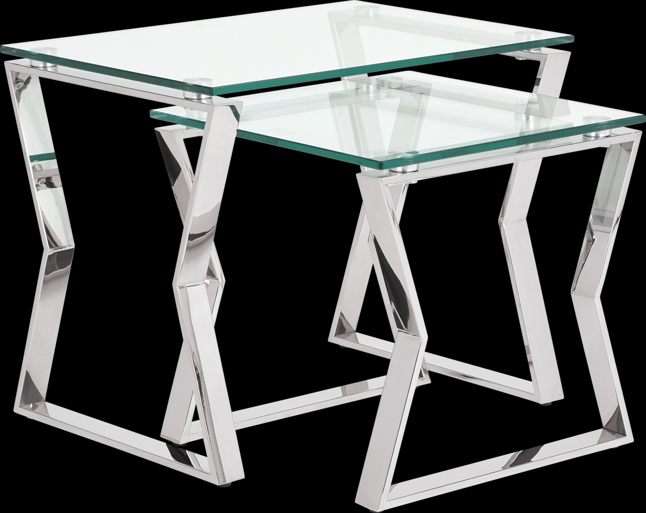 Sahalee Silver Nesting Tables, Set of 2 - Thumbnail - Image 1