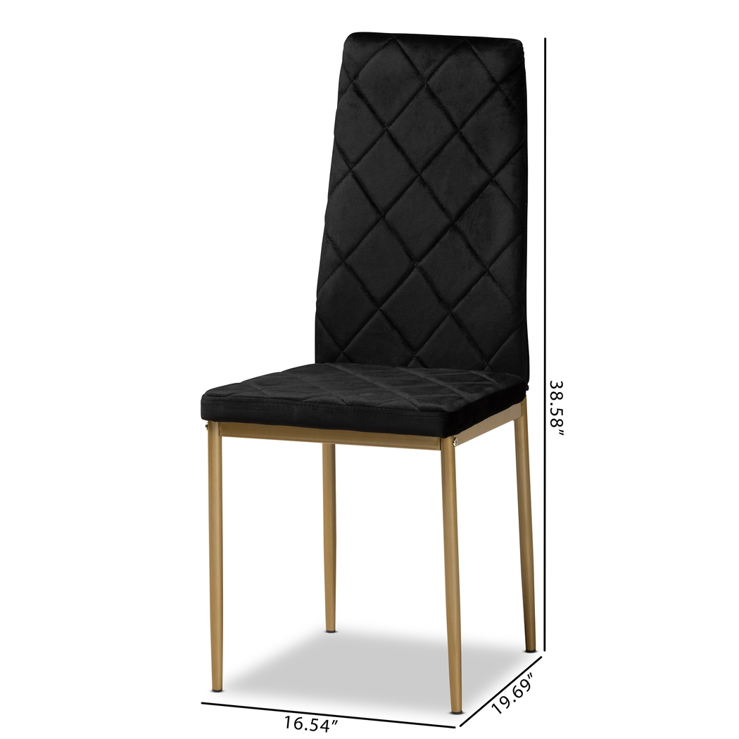 Sahallee Black Side Chair, Set of 4 - Thumbnail - Image 8