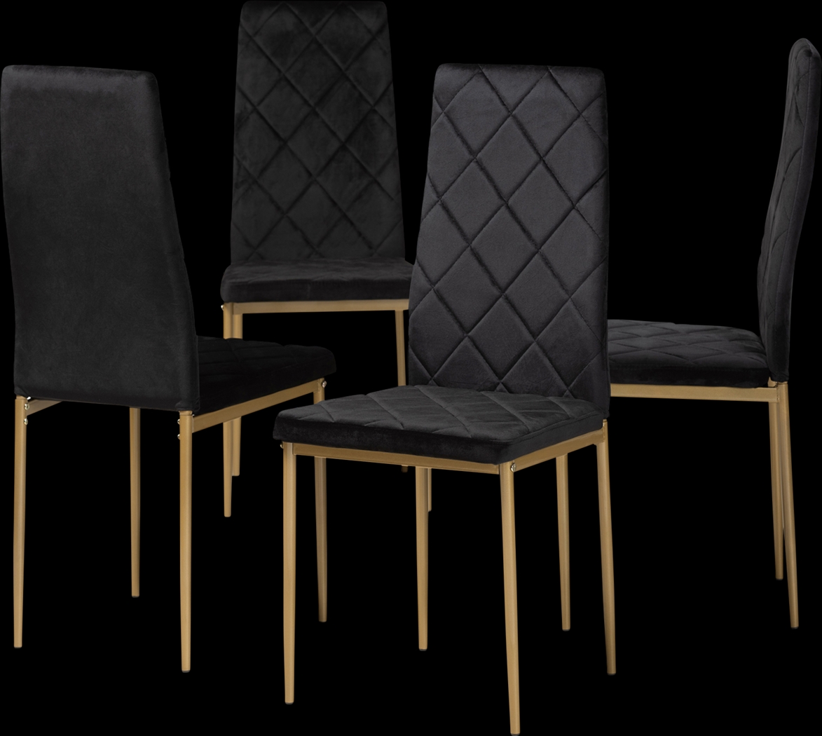 Sahallee Black Side Chair, Set of 4 - Thumbnail - Image 1