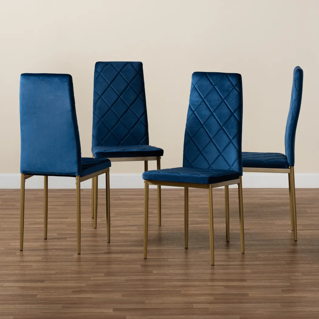 Sahallee Blue Side Chair, Set of 4 - Thumbnail - Image 7