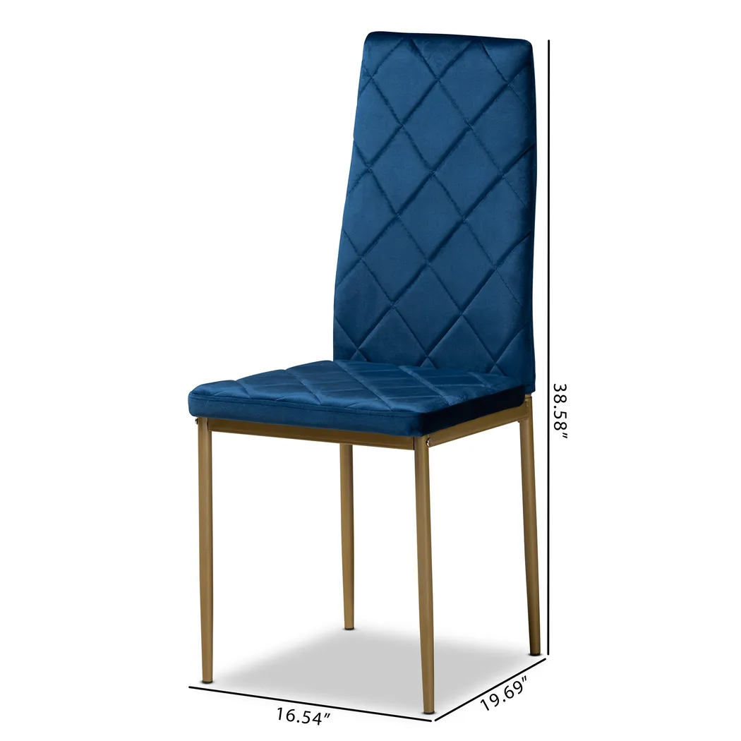 Sahallee Blue Side Chair, Set of 4 - Thumbnail - Image 8
