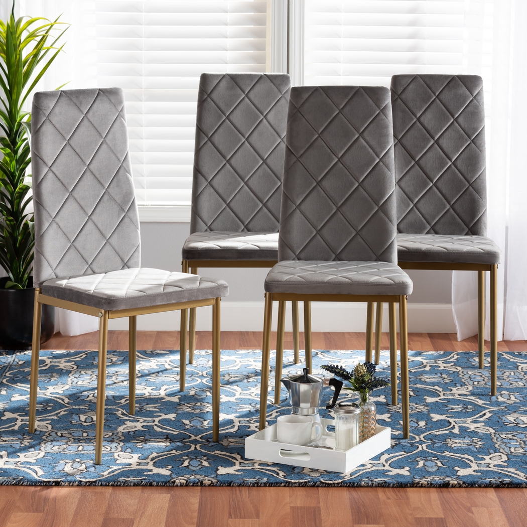 Sahallee Gray Side Chair, Set of 4 - Thumbnail - Image 2