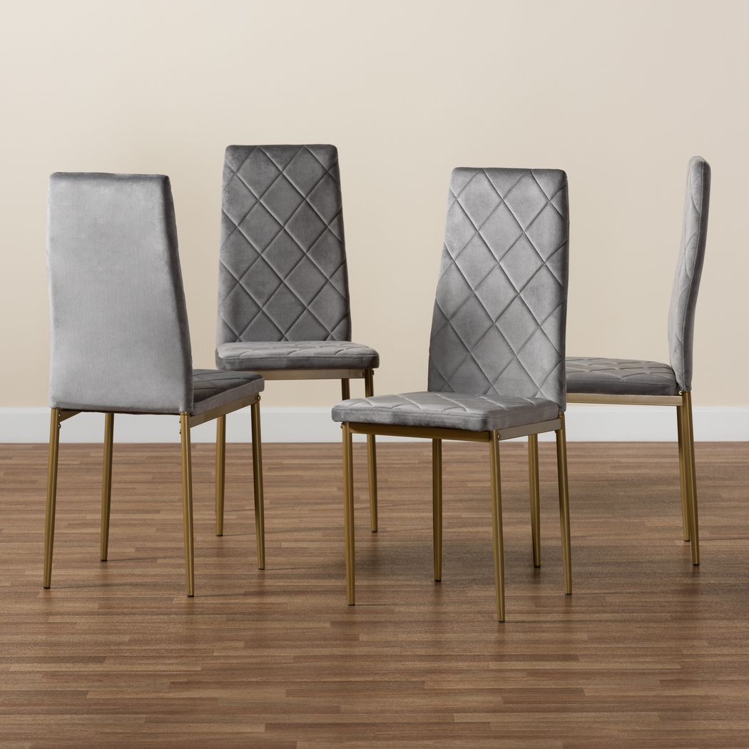 Sahallee Gray Side Chair, Set of 4 - Thumbnail - Image 7