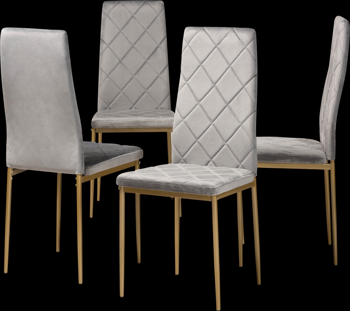 Sahallee Gray Side Chair, Set of 4 - Thumbnail - Image 1