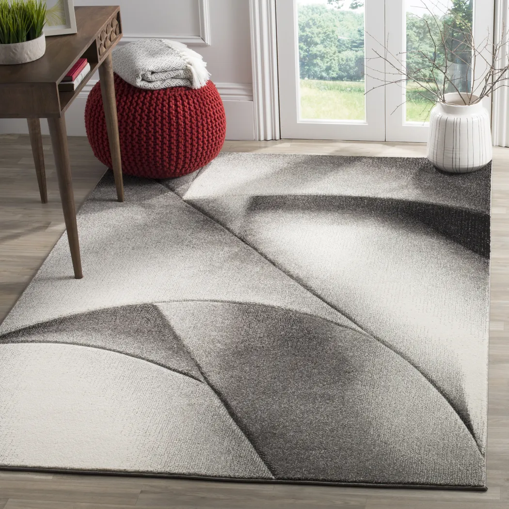 Sahara Plains Dark Gray 6'9 x 9' Rug - Thumbnail - Image 2