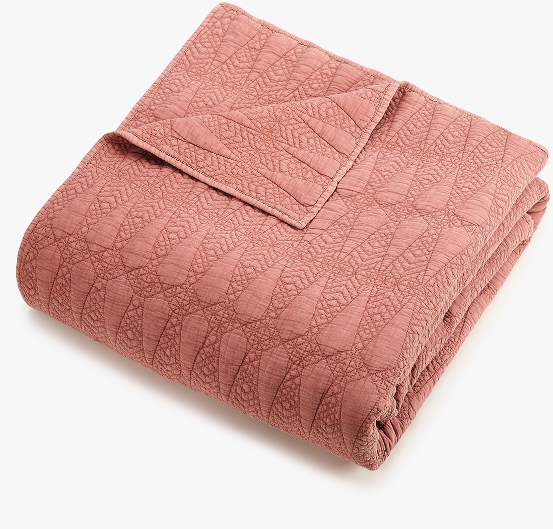 Saible Red Brown Full/Queen 3 Pc Quilt Set - Thumbnail - Image 3