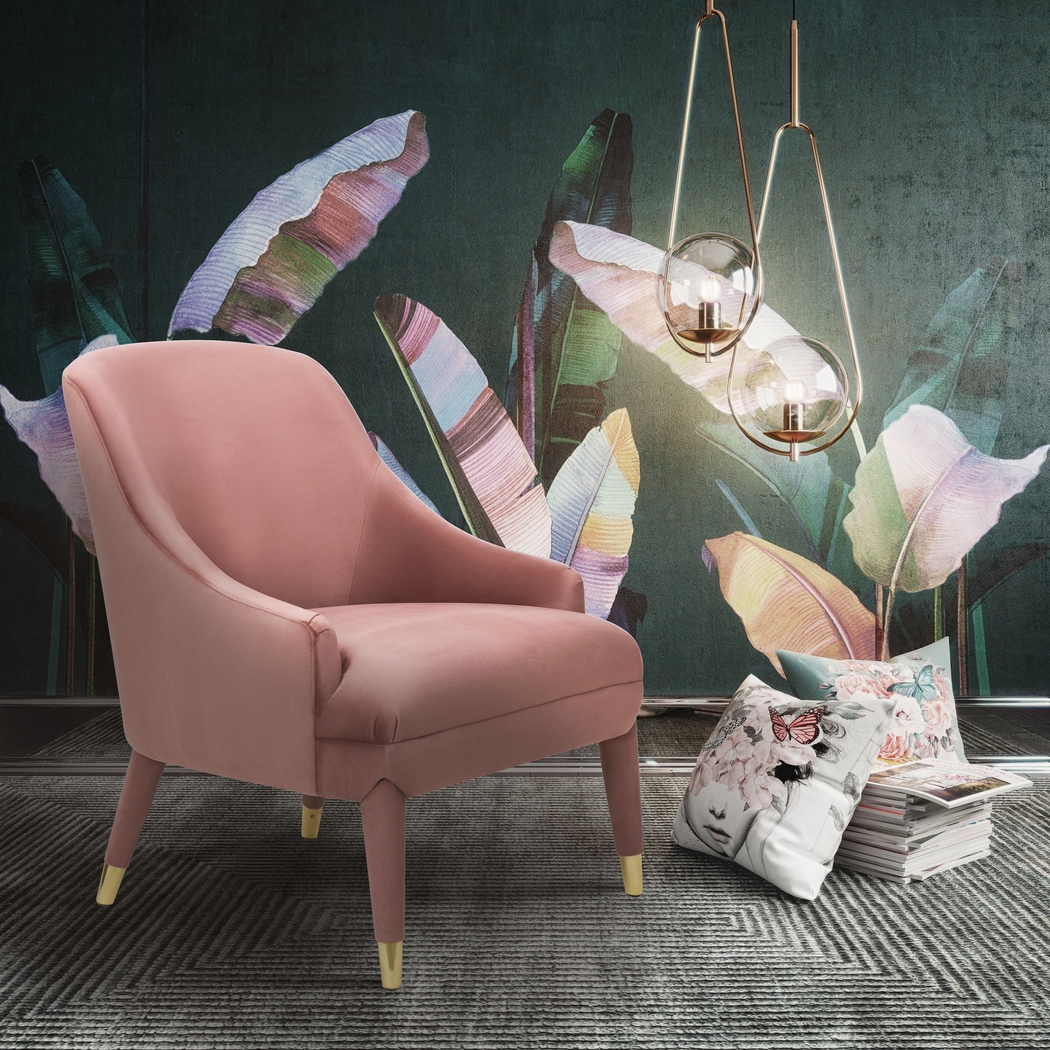 Saida Pink Accent Chair - Thumbnail - Image 2
