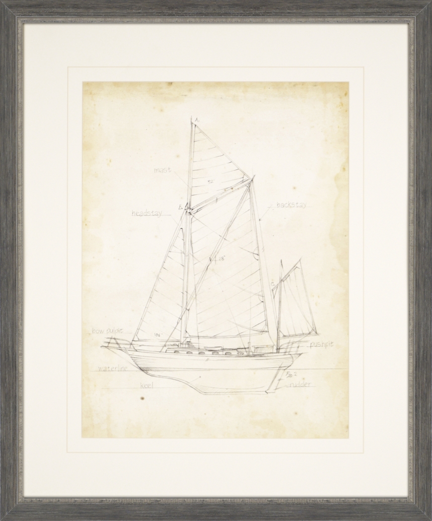 Sailboat Blueprint V Artwork - Thumbnail - Image 1