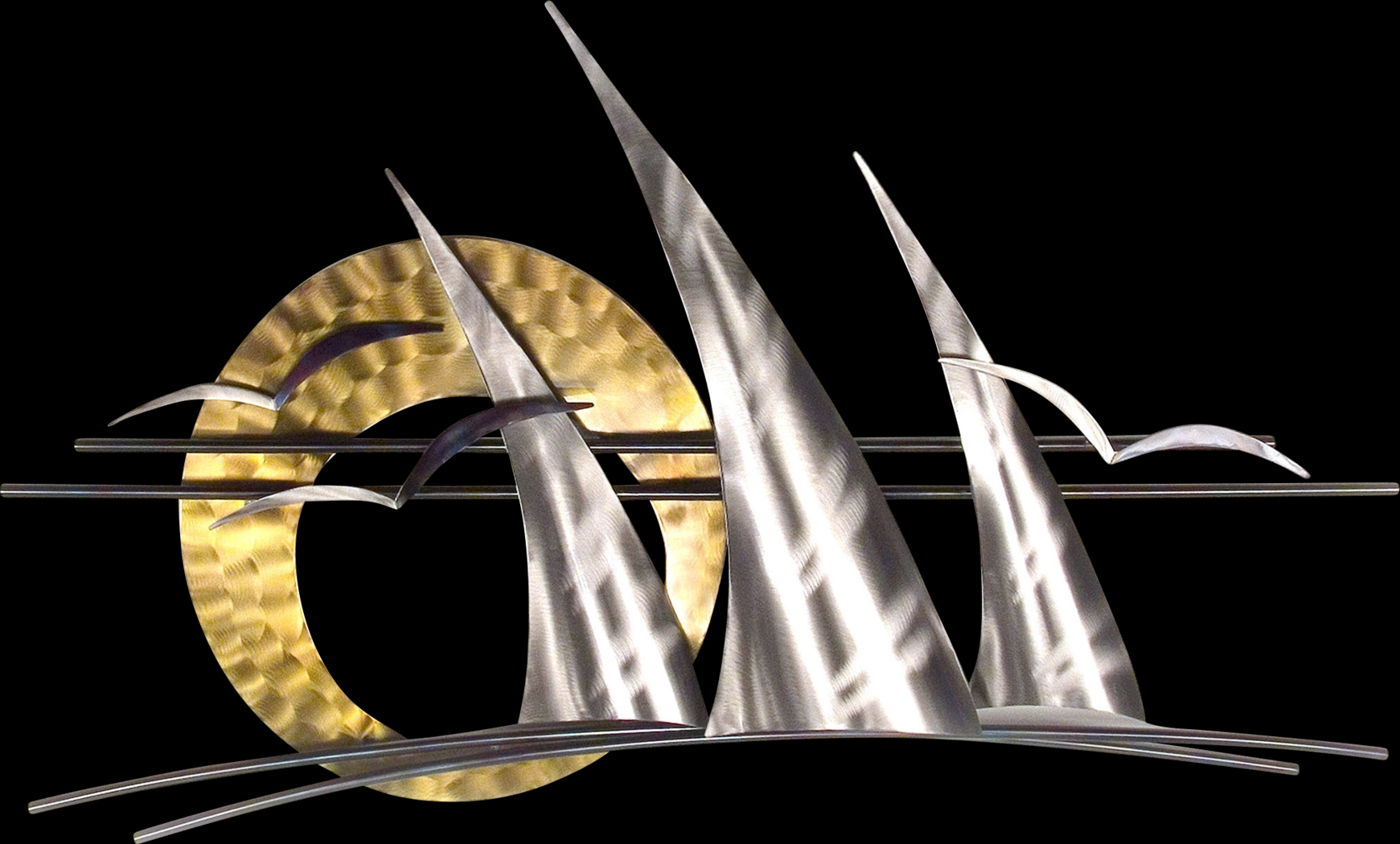 Sailing Away Silver Indoor/Outdoor Wall Art - Thumbnail - Image 1