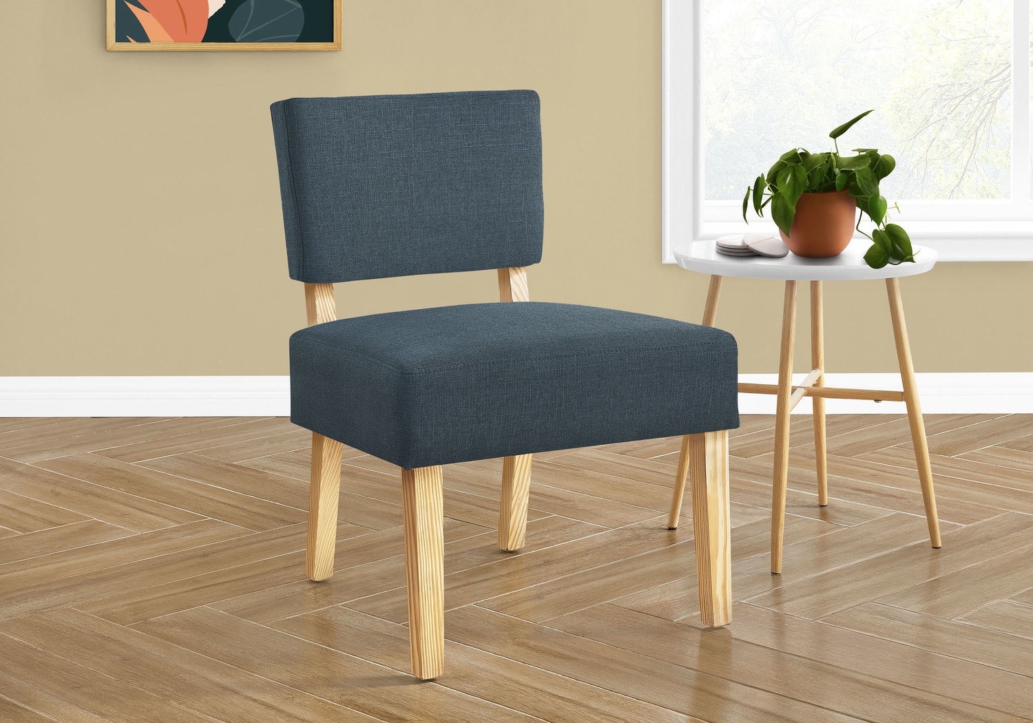 Saintmarks Dark Blue Accent Chair - Thumbnail - Image 2